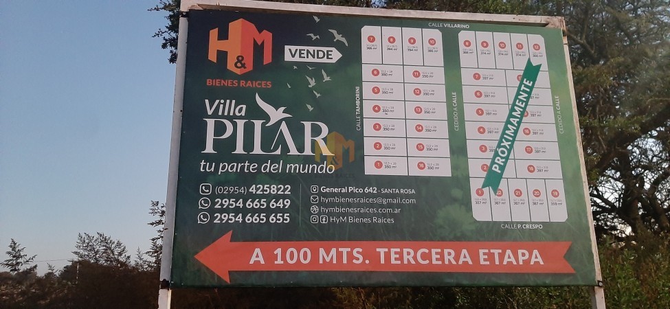 Loteo en Toay - Villa Pilar - Cuarta Etapa!!!!!