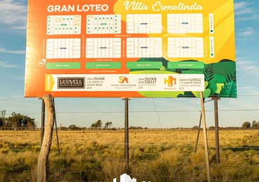 Loteo "Villa Ermelinda" ultimos lotes disponibles en etapa 2 y preventa de 3o etapa